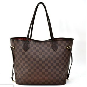 LOUIS VUITTON Damier Ebene Neverfull MM Tote Bag